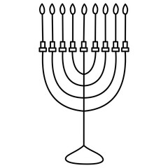Menorah Outline