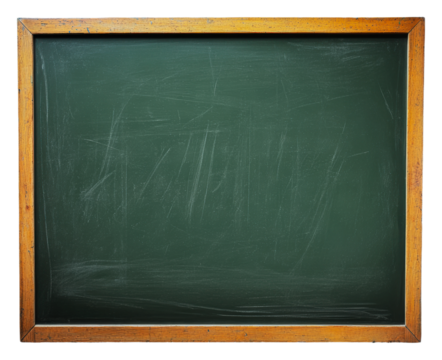 PNG Wood-framed vintage chalkboard for classrooms