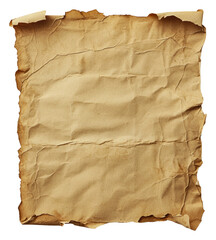 Fototapeta premium PNG Brown textured vintage crumpled paper