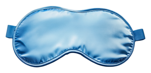 PNG Soft blue sleep mask lying on a white surface