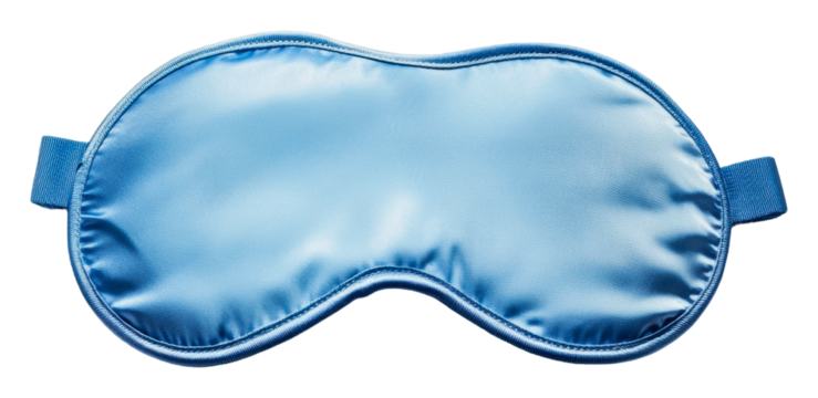 PNG Soft blue sleep mask lying on a white surface