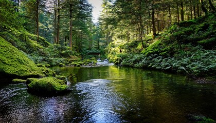 Obraz premium river in the woods