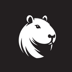 Capybara vector on transparent background for digital content, t-shirts and stickers, vectorized capybara logo, vectorized capybara illustration