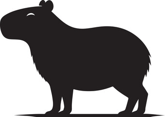 Capybara vector on transparent background for digital content, t-shirts and stickers, vectorized capybara logo, vectorized capybara illustration