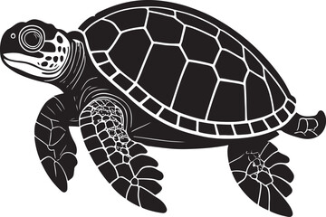 Vectorized turtle, vectorized illustration of sea turtle