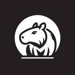 Capybara vector on transparent background for digital content, t-shirts and stickers, vectorized capybara logo, vectorized capybara illustration