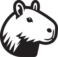 Capybara vector on transparent background for digital content, t-shirts and stickers, vectorized capybara logo, vectorized capybara illustration