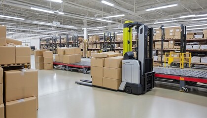 Robot Forklift efficiently sorting at ware house
