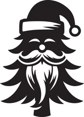 Merry Christmas and Santa Claus Tree Stunning Silhouette Vectors