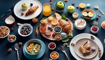 Mesa de desayuno, vista aérea 