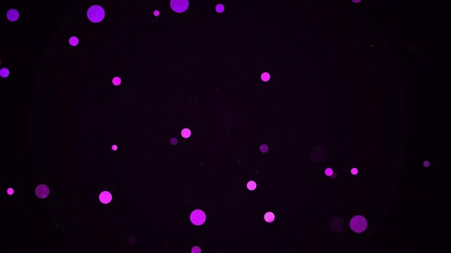 Animation loop flow up glow violet  stars particles sparks float to top on black abstract background
