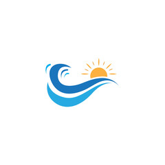 Water wave icon vector illustration template