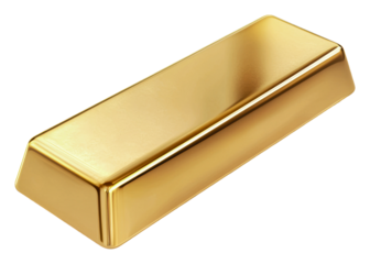 PNG Gold bullion bar on a clean surface