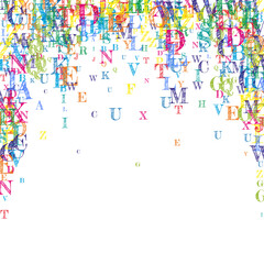 School notebook cover. Colorful childish floating