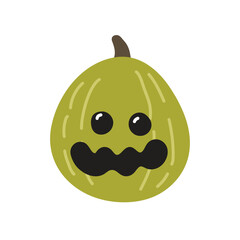 Collection of Halloween pumpkins icon. Vector illustration