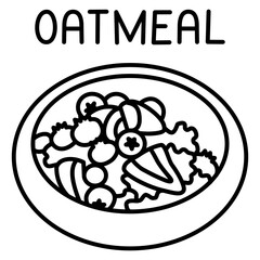 Oatmeal Bowl Outline