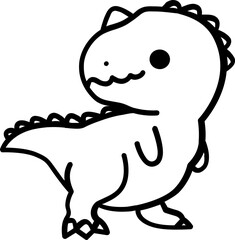 Baby Dinosaur Outline