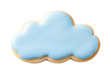 Cloud icon png cookie art shape, transparent background