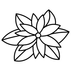 Poinsettia Outline