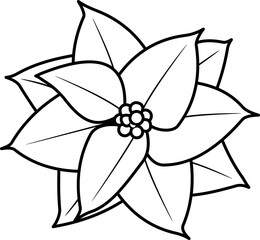 Poinsettia Outline