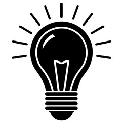 Bulb vector on white background