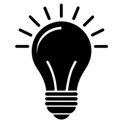 Bulb vector on white background