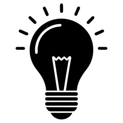 Bulb vector on white background