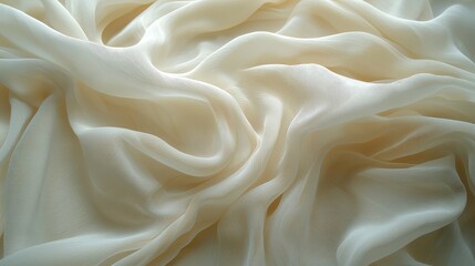 Obraz premium Abstract Beige Fabric Texture Closeup of Draped Silk with Subtle Light and Shadow