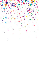 Flying latin letters. Colorful childish scattered