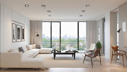 modern bright living room interior design