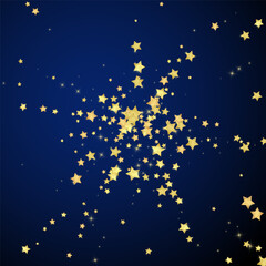 Fototapeta premium Magic stars vector overlay. Gold stars scattered