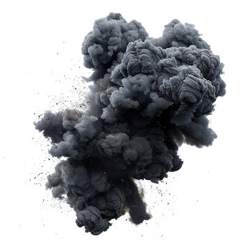 recommend clip art: Dramatic Dark Smoke Explosion on a Transparent Background