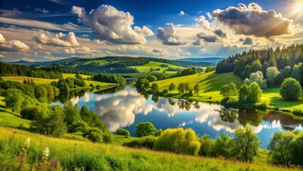 Breathtaking Natural Landscape Scenery Capturing the Beauty of Nature's Wilderness and Open Spaces