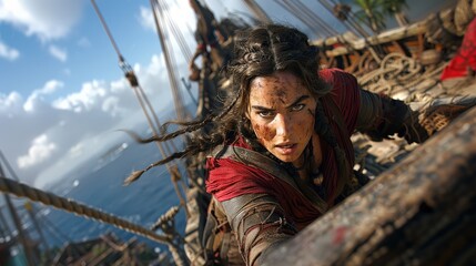 warrior, woman, war, portraits, design scene, art