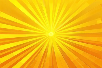 Obraz premium vibrant yellow sunburst with radial gradient abstract bright background digital illustration