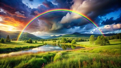 Fototapeta premium Breathtaking Natural Landscape Scenery Capturing the Beauty of Nature's Wilderness and Open Spaces