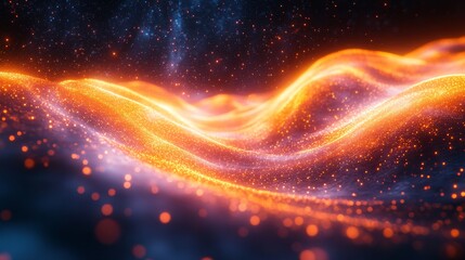 Fototapeta premium Visualizing encrypted data flows through luminous streams of light in a dynamic digital environment