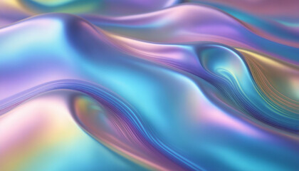 Obraz premium Fond texture métallique fluide pack liquide brillant vibrant irisé holographique arc-en-ciel multicolore.