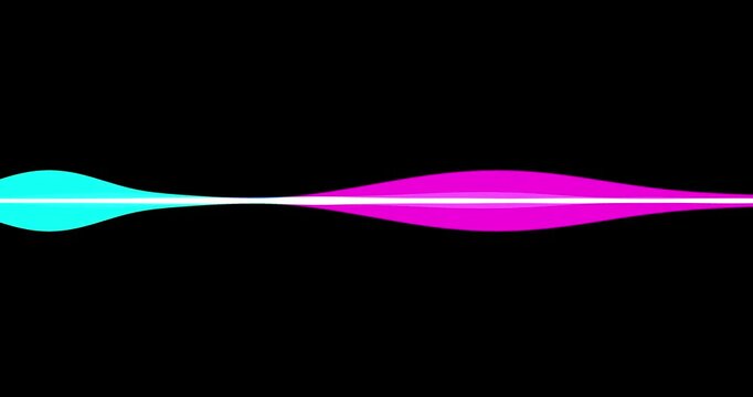 Audio waveform sound visualization. Seamless loop sound wave, on transparent background with alpha matte