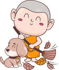 monk and pets  elements