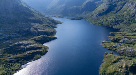 Obraz premium Fjord in Lofoten Islands, Norway