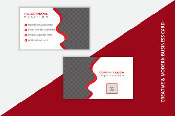 Modern professional business card design layout. Creative business card design template.