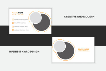 Modern and creative business card design layout . Professional business card design template.