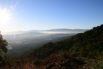 Naklejka premium sunset in the mountains