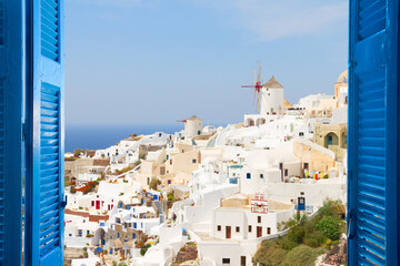 Oia, traditional white greek village of Santorini, Greece