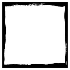 Black Grunge Frame Brushes Border
