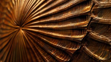 Nautilus shell in closeup, showcasing its iconic spiral pattern. The shell's geometric design is a stunning piece of nature's art.