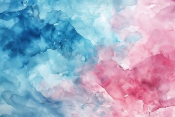 Fototapeta premium A watercolor painting of a blue and pink background with a white line