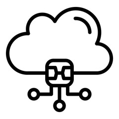 Cloud coding icon