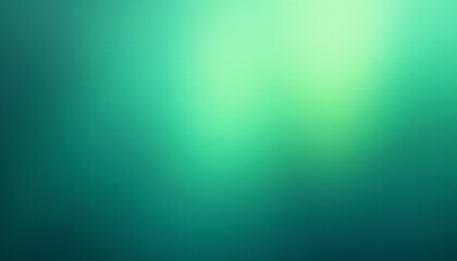 Fototapeta premium Abstract cool teal and green gradient noisy grain background texture